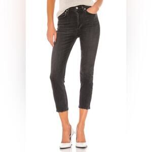 Agolde Riley High Rise Straight Crop Jeans in Progress